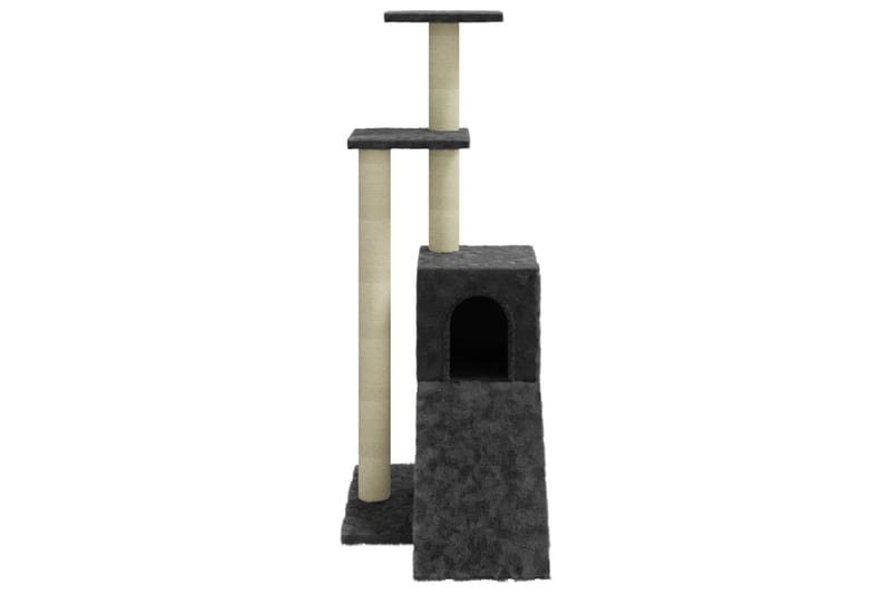 Kattetre med klorestolper i sisal mørkegrå 92 cm - Grå - Klorestativ & kloremøbler - Kattemøbler