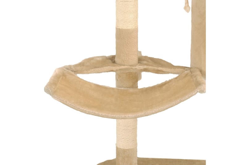 Kattetre med klorestolper i sisal veggmontert 194 cm beige - Beige - Kattemøbler