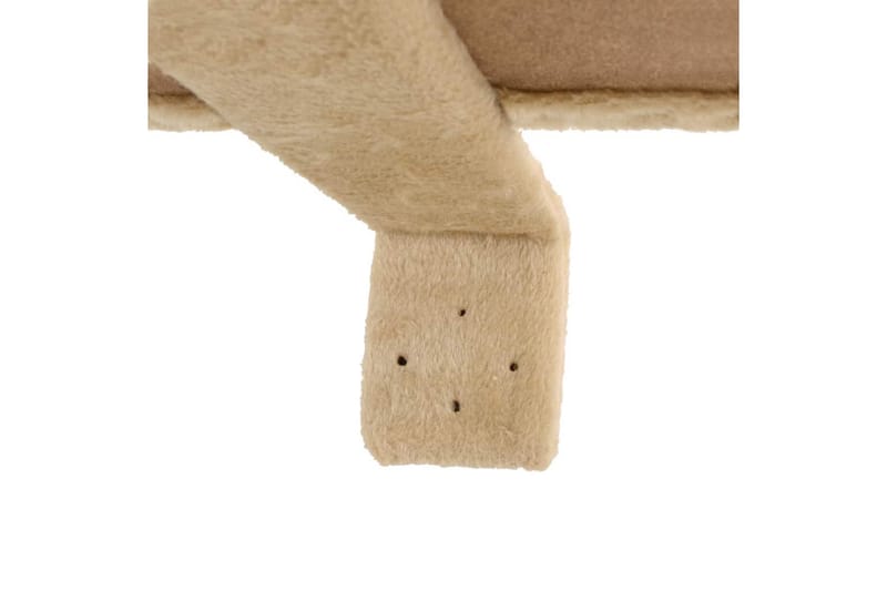 Kattetre med klorestolper i sisal veggmontert 194 cm beige - Beige - Kattemøbler