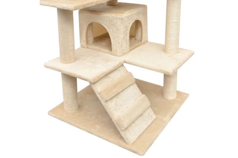 Kattetre med sisal klorestang 125 cm beige - Beige - Kattemøbler