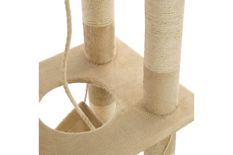 Kattetre med sisal klorestang 140 cm beige - Beige - Kattemøbler
