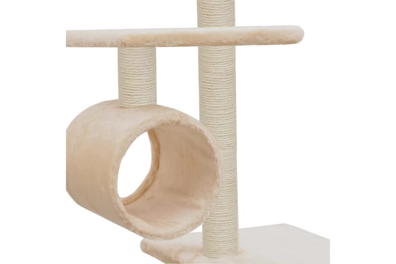 Klorestativ til katt med klorestolper i sisal 260 cm beige - Beige - Kattemøbler