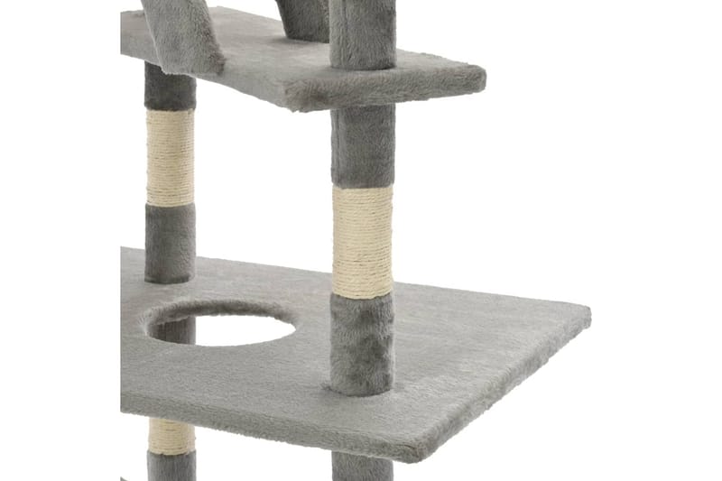Klorestativ til katt med sisal 230-260 cm grå - Grå - Sport & fritid - Til dyrene - Katt - Kattemøbler