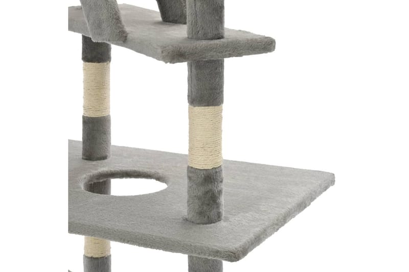 Klorestativ til katt med sisal 230-260 cm grå - Grå - Kattemøbler