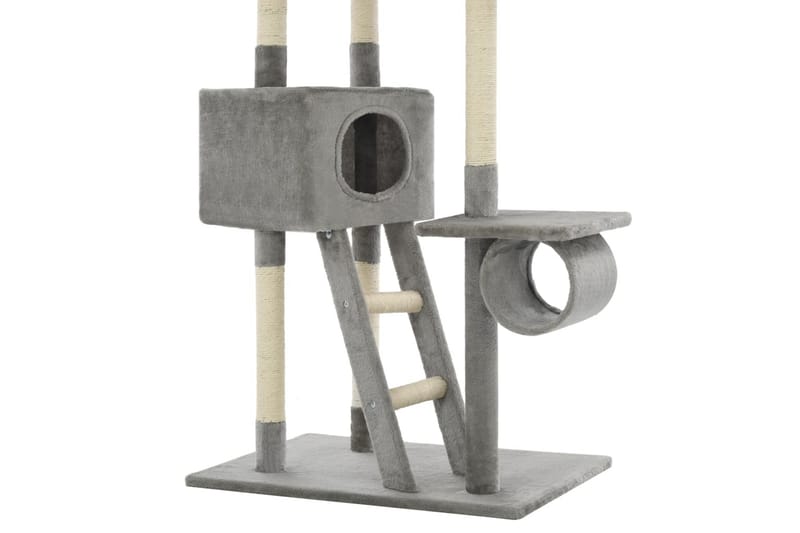 Klorestativ til katt med sisal 230-260 cm grå - Grå - Kattemøbler