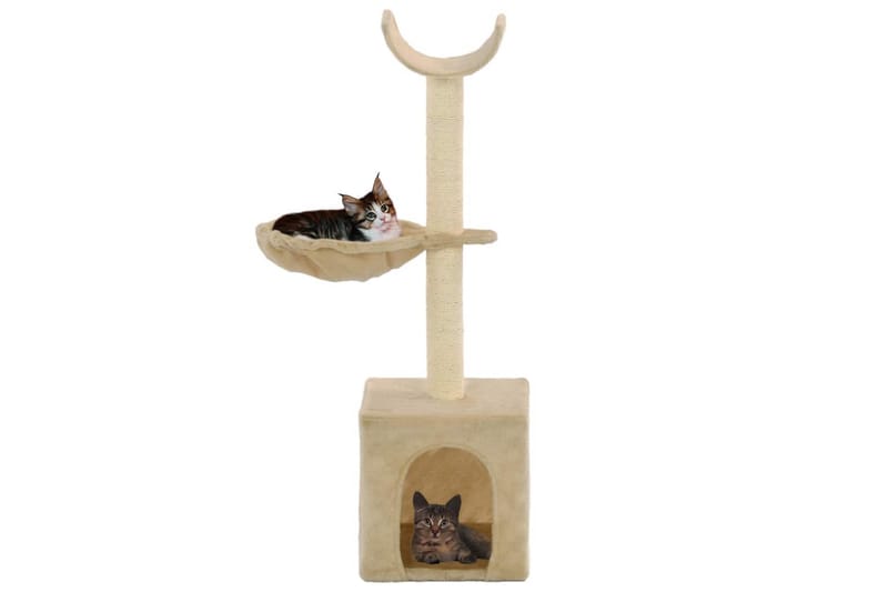 Kloretre med klorestenger i sisal 105 cm beige - Beige - Sport & fritid - Til dyrene - Katt - Kattemøbler