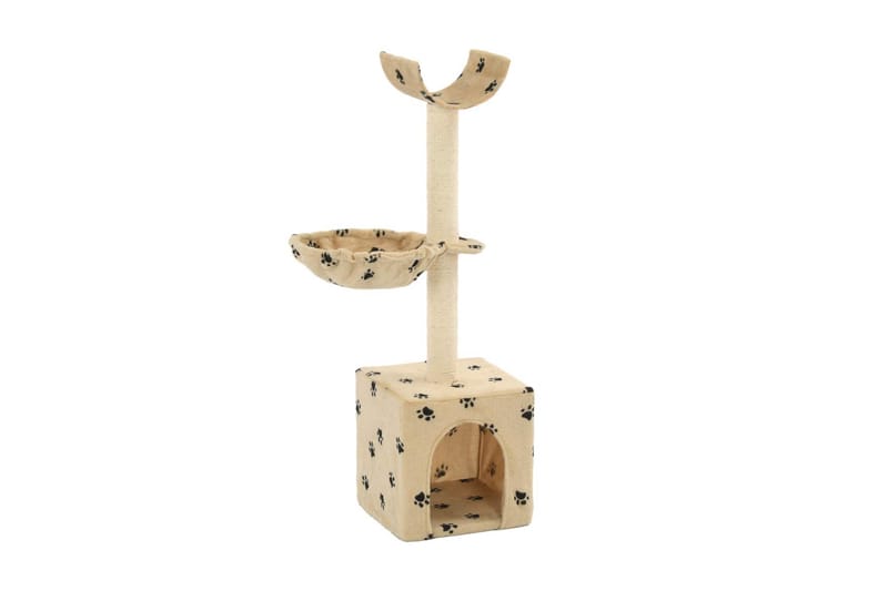 Kloretre med klorestenger i sisal 105 cm poteavtrykk beige - Beige - Sport & fritid - Til dyrene - Katt - Kattemøbler