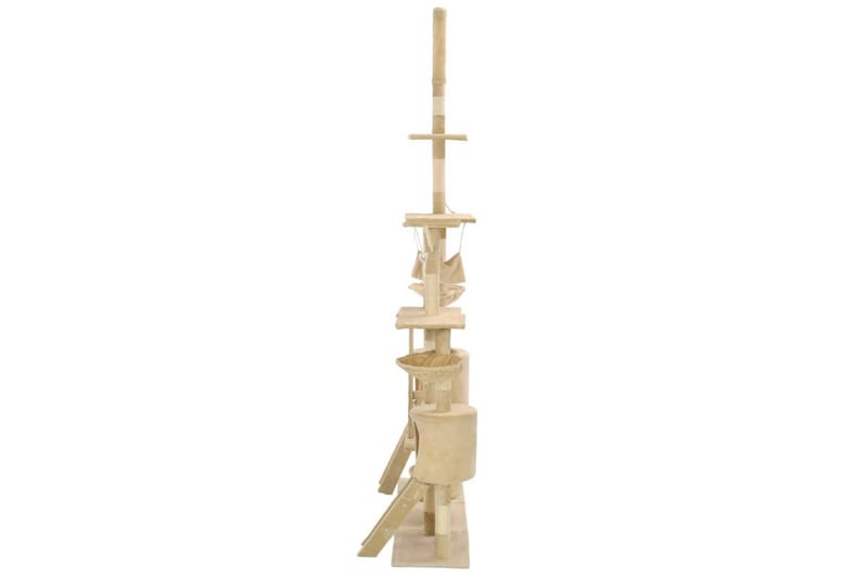 Kloretre med klorestenger i sisal 230-250 cm beige - Beige - Sport & fritid - Til dyrene - Katt - Kattemøbler