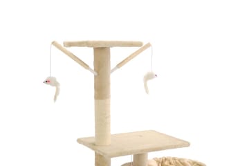 Kloretre med klorestenger i sisal 230-250 cm beige - Beige - Sport & fritid - Til dyrene - Katt - Kattemøbler