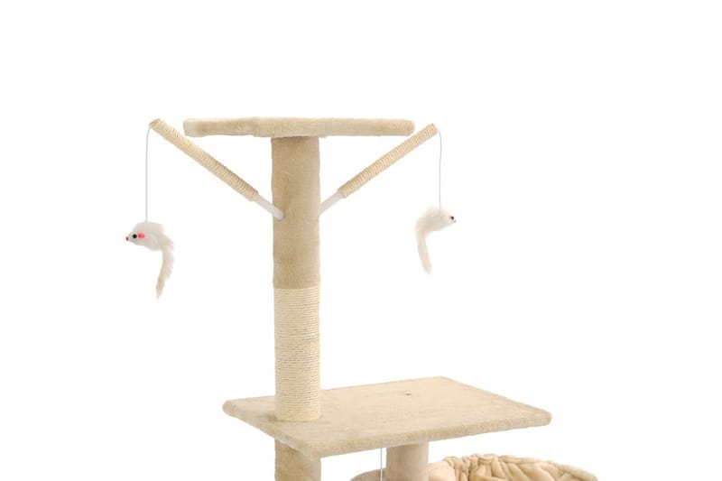 Kloretre med klorestenger i sisal 230-250 cm beige - Beige - Sport & fritid - Til dyrene - Katt - Kattemøbler
