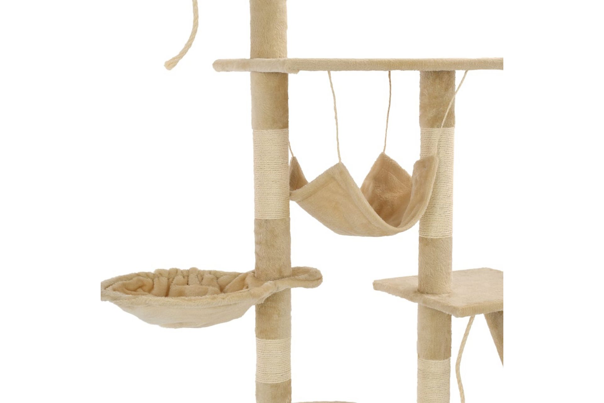 Kloretre med klorestenger i sisal 230-250 cm beige - Beige - Sport & fritid - Til dyrene - Katt - Kattemøbler
