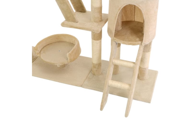 Kloretre med klorestenger i sisal 230-250 cm beige - Beige - Sport & fritid - Til dyrene - Katt - Kattemøbler