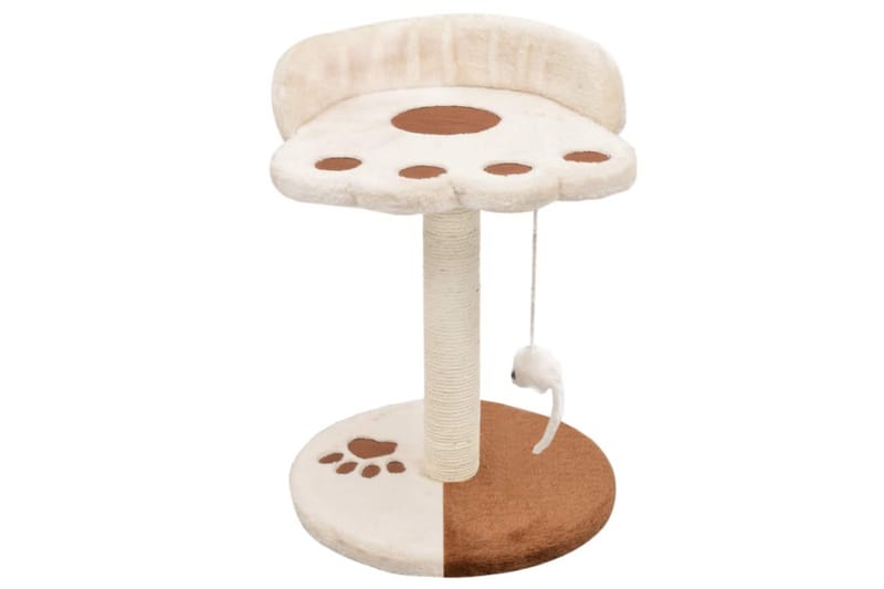 Kloretre med klorestolpe i sisal 40 cm beige og brun - Beige/Brun - Sport & fritid - Til dyrene - Katt - Kattemøbler