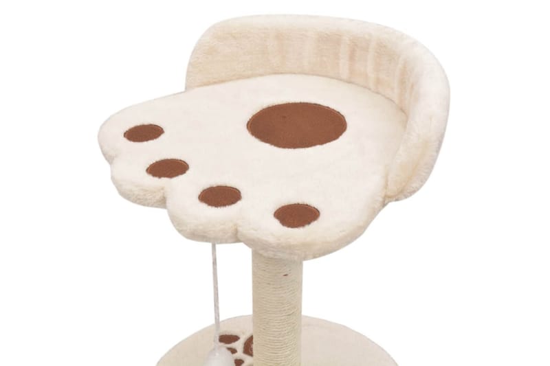 Kloretre med klorestolpe i sisal 40 cm beige og brun - Beige/Brun - Kattemøbler