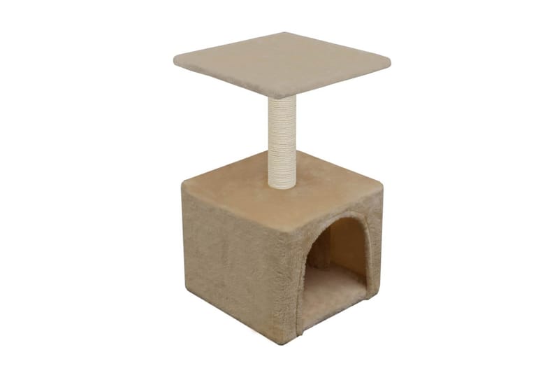 Kloretre med klorestolpe i sisal 55 cm beige - Beige - Sport & fritid - Til dyrene - Katt - Kattemøbler