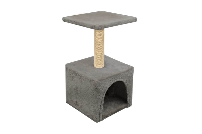 Kloretre med klorestolpe i sisal 55 cm grå - Grå - Sport & fritid - Til dyrene - Katt - Kattemøbler