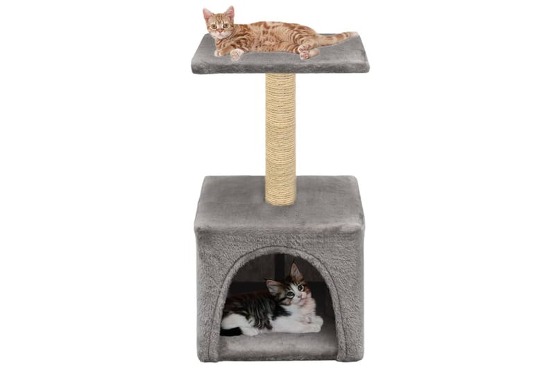 Kloretre med klorestolpe i sisal 55 cm grå - Grå - Sport & fritid - Til dyrene - Katt - Kattemøbler