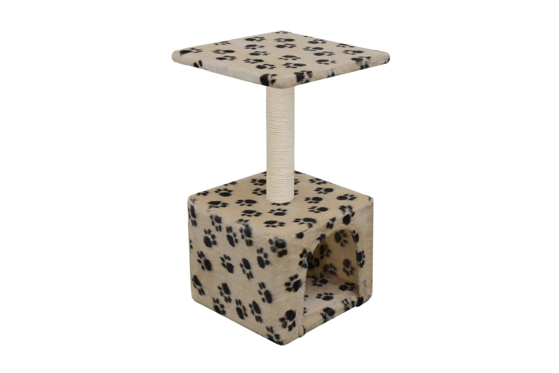 Kloretre med klorestolpe i sisal 55 cm poteavtrykk beige - Beige - Sport & fritid - Til dyrene - Katt - Kattemøbler