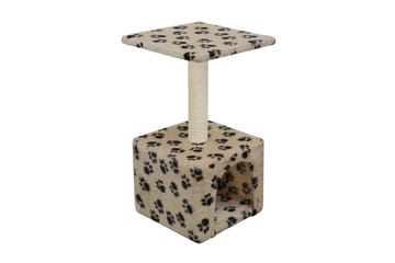 Kloretre med klorestolpe i sisal 55 cm poteavtrykk beige - Beige - Sport & fritid - Til dyrene - Katt - Kattemøbler