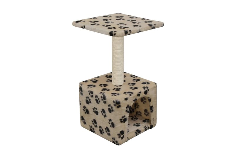 Kloretre med klorestolpe i sisal 55 cm poteavtrykk beige - Beige - Sport & fritid - Til dyrene - Katt - Kattemøbler