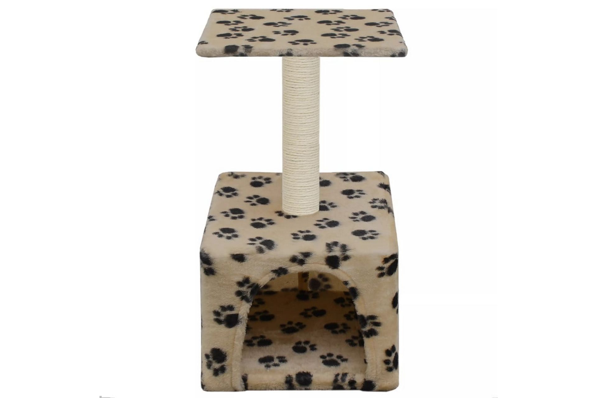 Kloretre med klorestolpe i sisal 55 cm poteavtrykk beige - Beige - Sport & fritid - Til dyrene - Katt - Kattemøbler