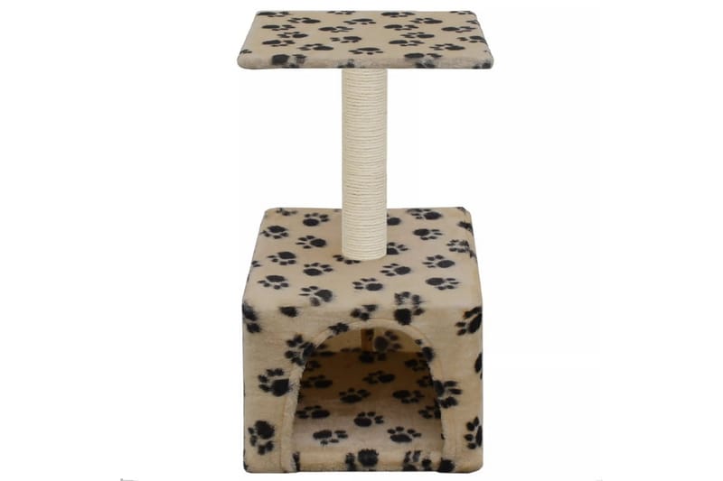 Kloretre med klorestolpe i sisal 55 cm poteavtrykk beige - Beige - Sport & fritid - Til dyrene - Katt - Kattemøbler