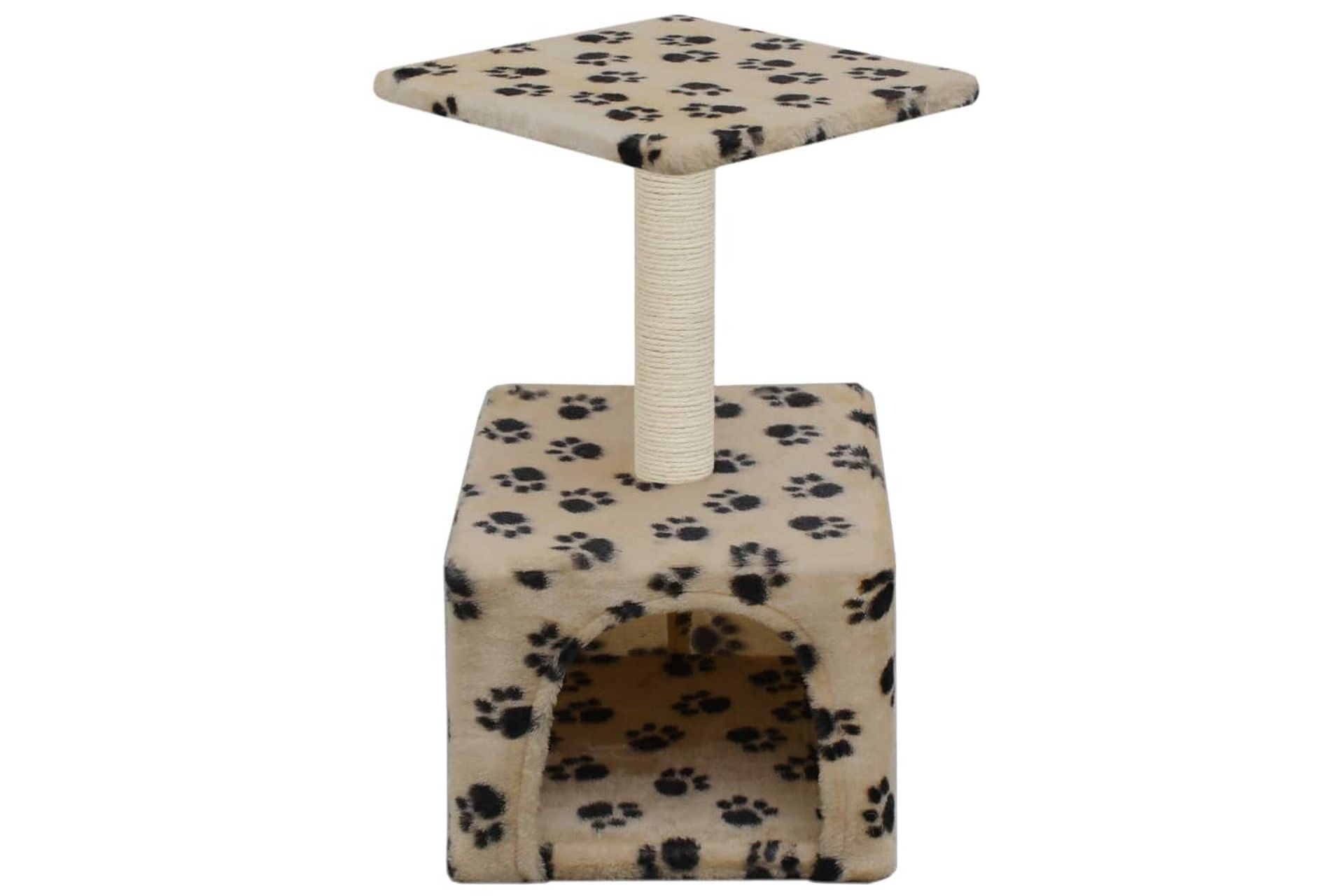 Kloretre med klorestolpe i sisal 55 cm poteavtrykk beige - Beige - Sport & fritid - Til dyrene - Katt - Kattemøbler