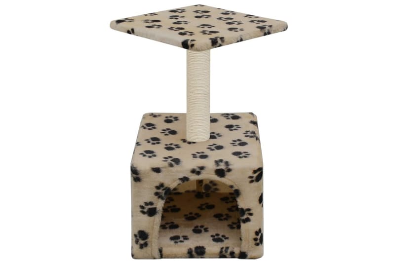 Kloretre med klorestolpe i sisal 55 cm poteavtrykk beige - Beige - Sport & fritid - Til dyrene - Katt - Kattemøbler