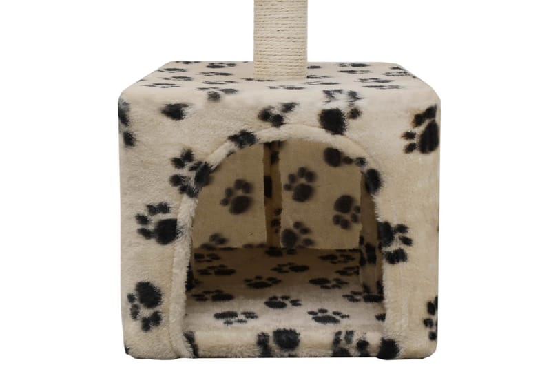 Kloretre med klorestolpe i sisal 55 cm poteavtrykk beige - Beige - Sport & fritid - Til dyrene - Katt - Kattemøbler