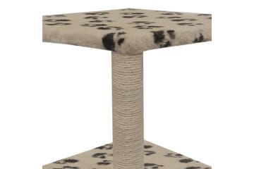 Kloretre med klorestolpe i sisal 55 cm poteavtrykk beige - Beige - Sport & fritid - Til dyrene - Katt - Kattemøbler