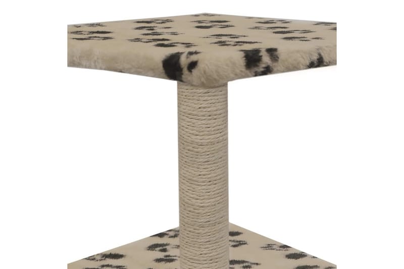 Kloretre med klorestolpe i sisal 55 cm poteavtrykk beige - Beige - Sport & fritid - Til dyrene - Katt - Kattemøbler
