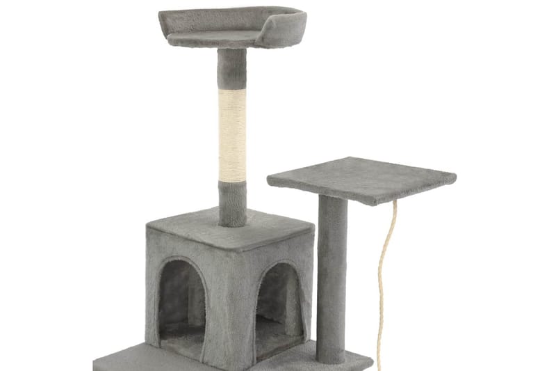 Kloretre med klorestolper i sisal 120 cm grå - Grå - Kattemøbler
