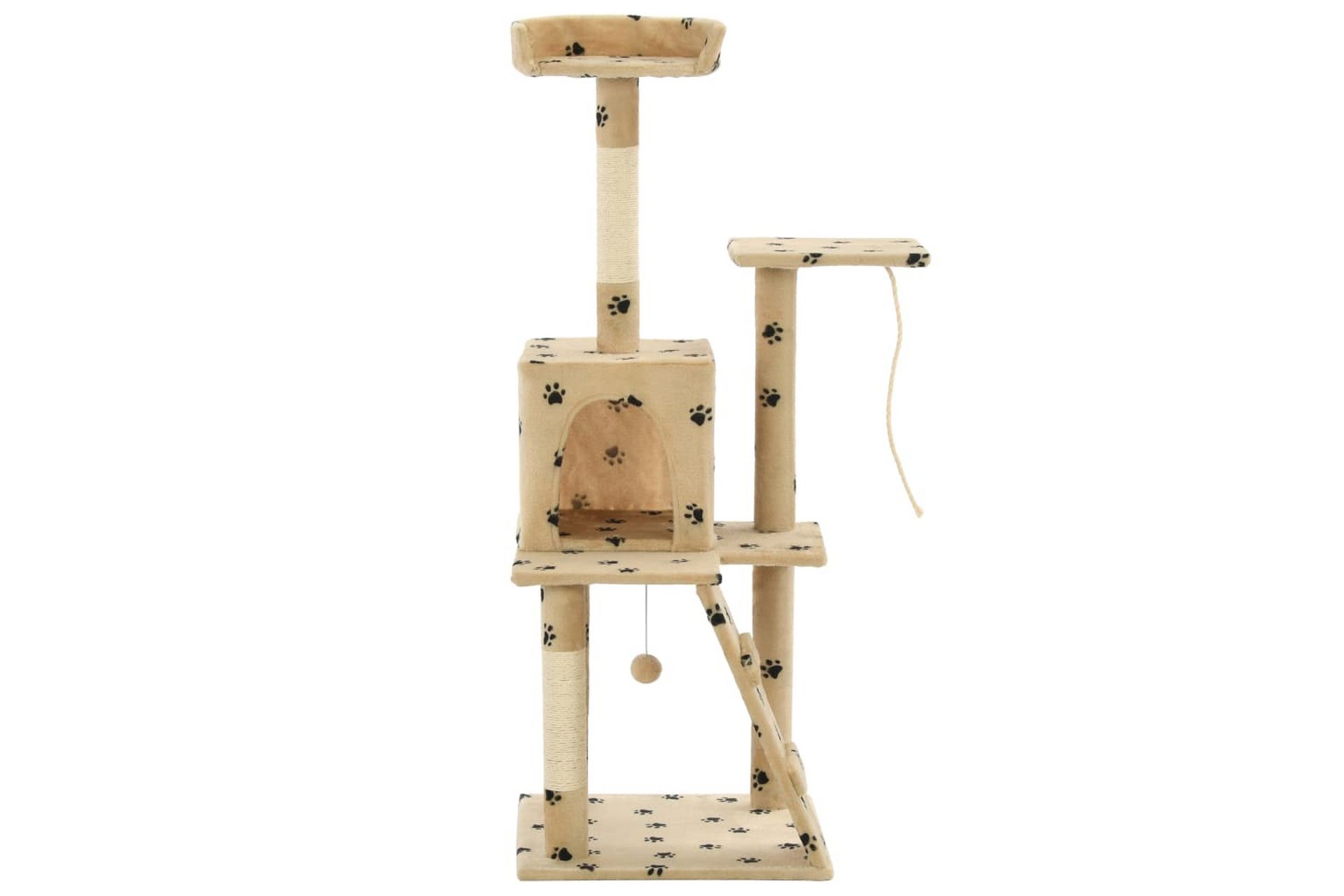 Kloretre med klorestolper i sisal 120 cm poteavtrykk beige - Beige - Sport & fritid - Til dyrene - Katt - Kattemøbler