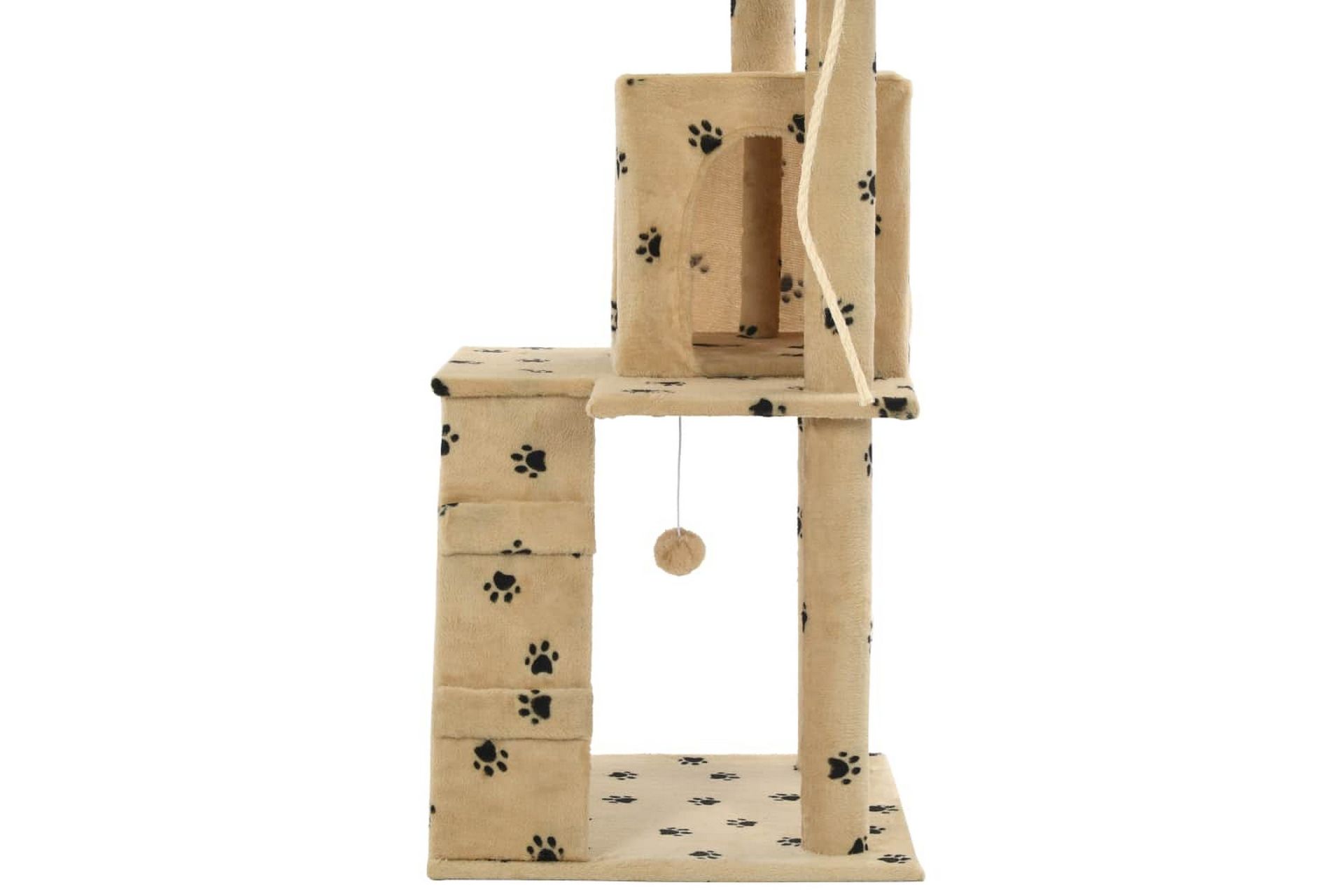 Kloretre med klorestolper i sisal 120 cm poteavtrykk beige - Beige - Sport & fritid - Til dyrene - Katt - Kattemøbler