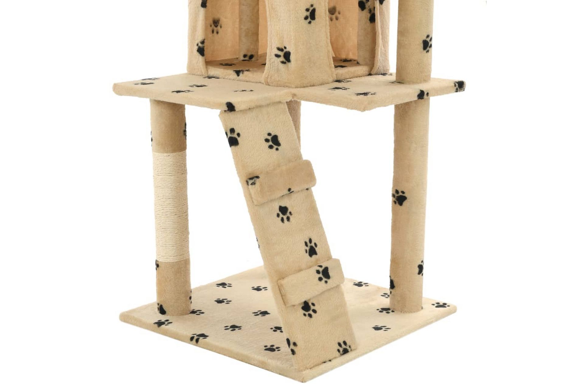 Kloretre med klorestolper i sisal 120 cm poteavtrykk beige - Beige - Sport & fritid - Til dyrene - Katt - Kattemøbler