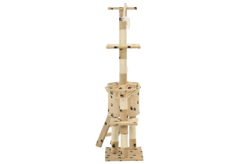 Kloretre med klorestolper i sisal 138 cm poteavtrykk beige - Beige - Sport & fritid - Til dyrene - Katt - Kattemøbler