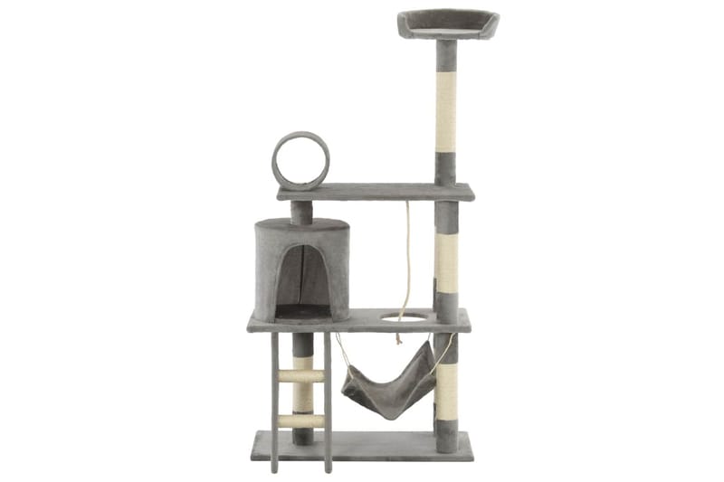 Kloretre med klorestolper i sisal 140 cm grå - Grå - Kattemøbler