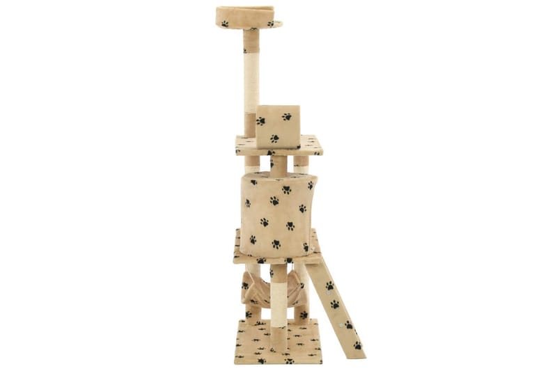 Kloretre med klorestolper i sisal 140 cm poteavtrykk beige - Beige - Sport & fritid - Til dyrene - Katt - Kattemøbler