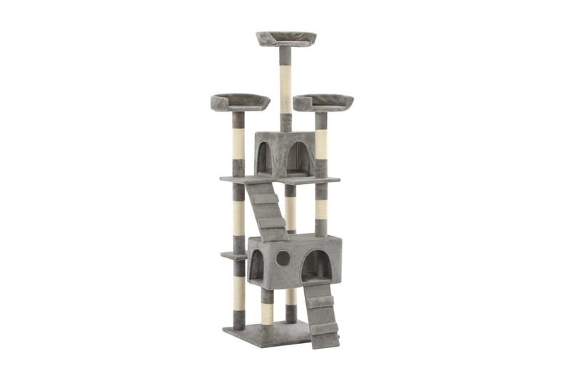 Kloretre med klorestolper i sisal 170 cm grå - Grå - Kattemøbler