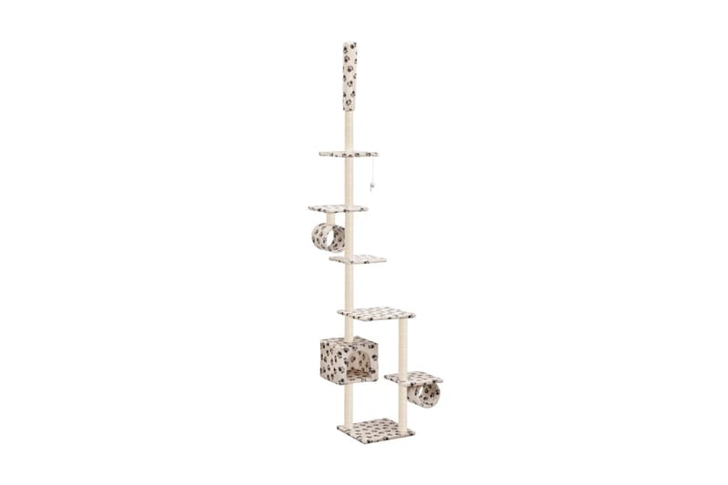 Kloretre med klorestolper i sisal 260 cm poteavtrykk beige - Beige - Sport & fritid - Til dyrene - Katt - Kattemøbler