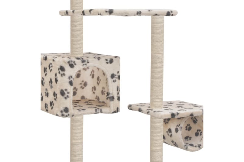 Kloretre med klorestolper i sisal 260 cm poteavtrykk beige - Beige - Sport & fritid - Til dyrene - Katt - Kattemøbler