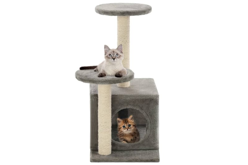 Kloretre med klorestolper i sisal 60 cm grå - Grå - Sport & fritid - Til dyrene - Katt - Kattemøbler