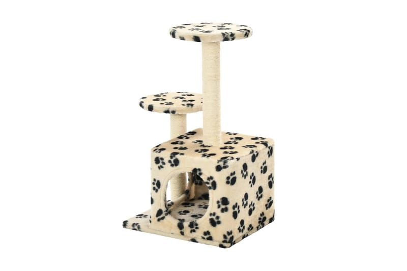 Kloretre med klorestolper i sisal 60 cm poteavtrykk beige - Beige - Sport & fritid - Til dyrene - Katt - Kattemøbler