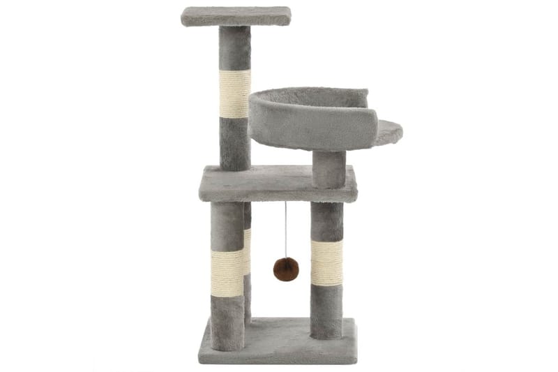 Kloretre med klorestolper i sisal 65 cm grå - Grå - Sport & fritid - Til dyrene - Katt - Kattemøbler