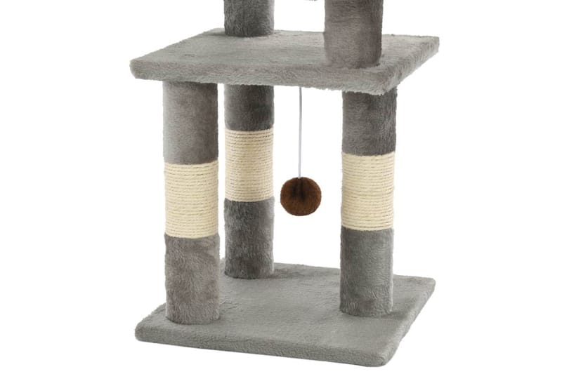 Kloretre med klorestolper i sisal 65 cm grå - Grå - Sport & fritid - Til dyrene - Katt - Kattemøbler