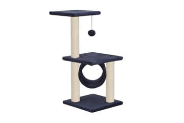 Kloretre med klorestolper i sisal 65 cm mørkeblå - Mørkeblå - Sport & fritid - Til dyrene - Katt - Kattemøbler