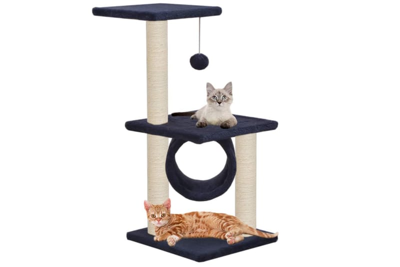 Kloretre med klorestolper i sisal 65 cm mørkeblå - Mørkeblå - Sport & fritid - Til dyrene - Katt - Kattemøbler
