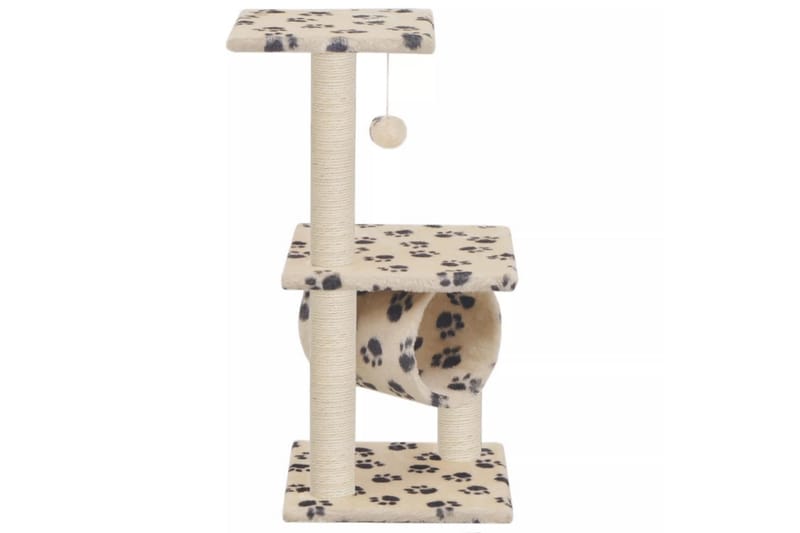 Kloretre med klorestolper i sisal 65 cm poteavtrykk beige - Beige - Sport & fritid - Til dyrene - Katt - Kattemøbler