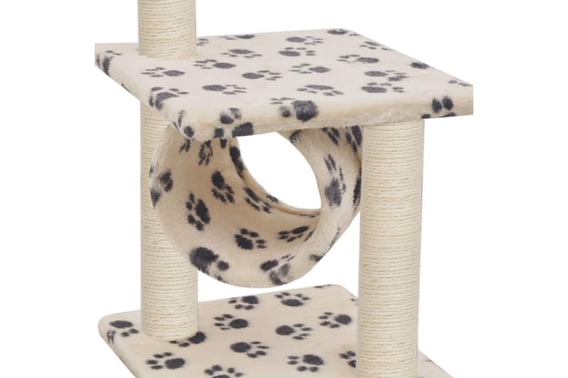 Kloretre med klorestolper i sisal 65 cm poteavtrykk beige - Beige - Sport & fritid - Til dyrene - Katt - Kattemøbler