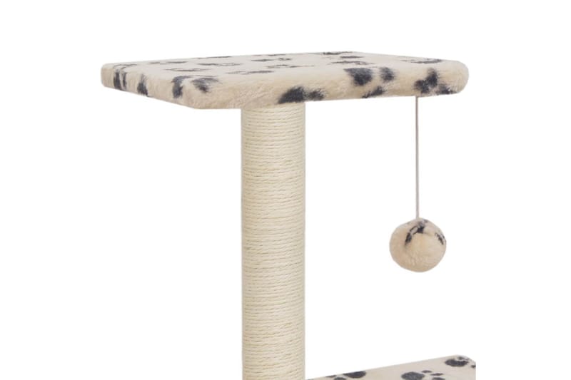 Kloretre med klorestolper i sisal 65 cm poteavtrykk beige - Beige - Sport & fritid - Til dyrene - Katt - Kattemøbler